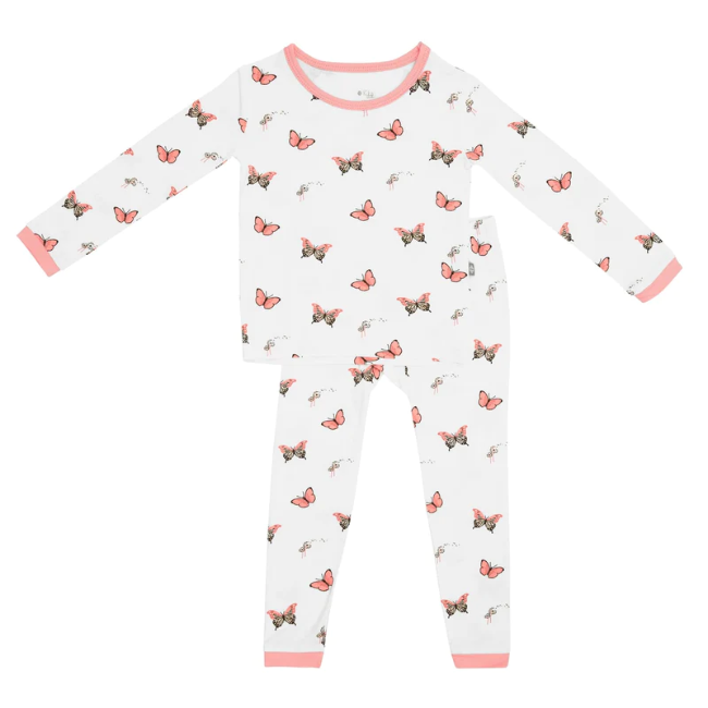 kyte baby long sleeve toddler pajama set - butterfly