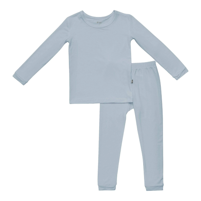 kyte baby long sleeve toddler pajama set - fog