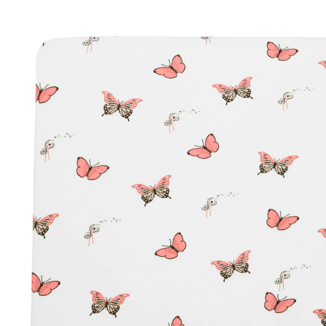 kyte baby printed twin sheet in butterfly