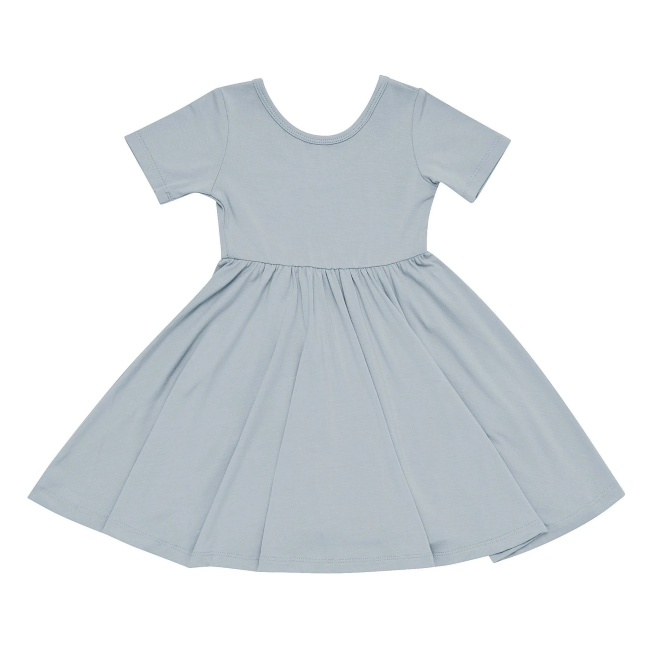 kyte baby twirl dress in fog
