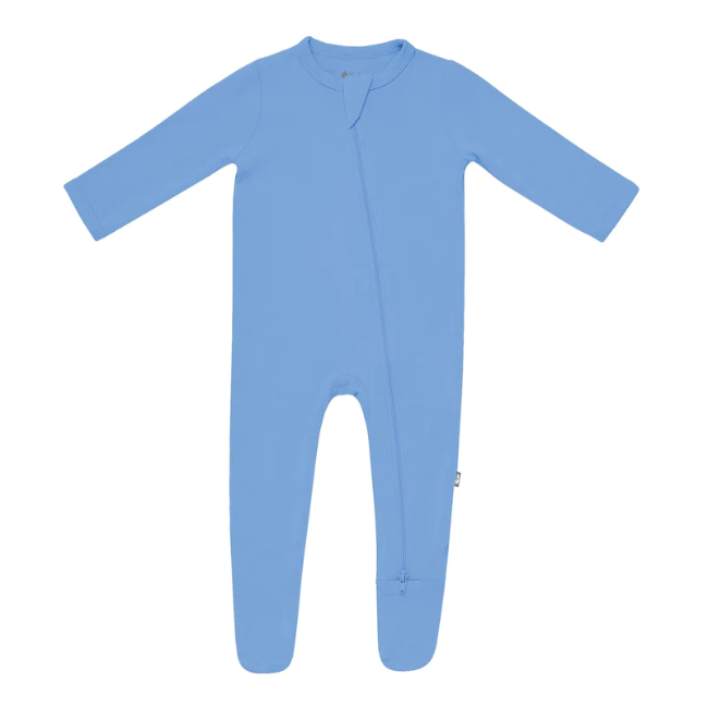 kyte baby zippered footie - periwinkle