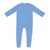 kyte baby zippered footie - periwinkle