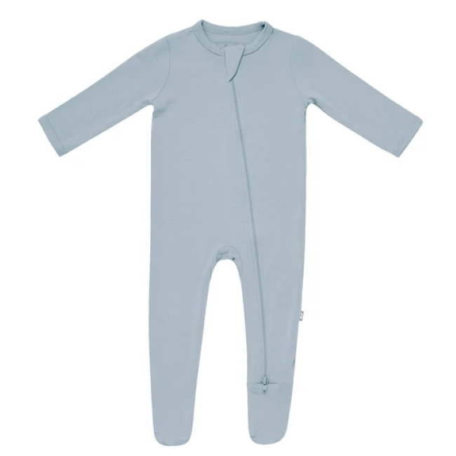 kyte baby zippered footie - fog
