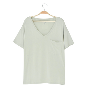 kyte mama relaxed fit v-neck in aloe