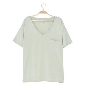 Kyte Mama Relaxed Fit V-Neck in Aloe