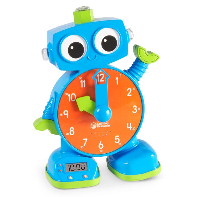 learning resources tock the learning clock - blue