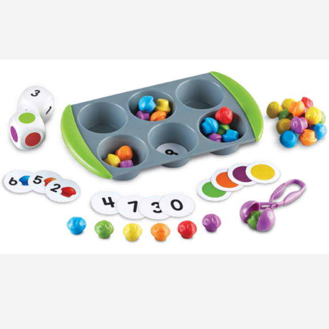 playwell mini muffin match up math activity set