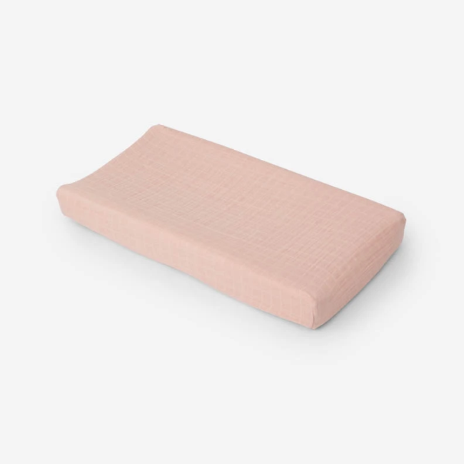 Little Unicorn Cotton Muslin Changing Pad Cover - Rose Petal