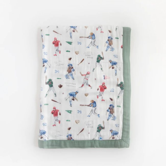 Little Unicorn Deluxe Muslin Baby Quilt - Home Run