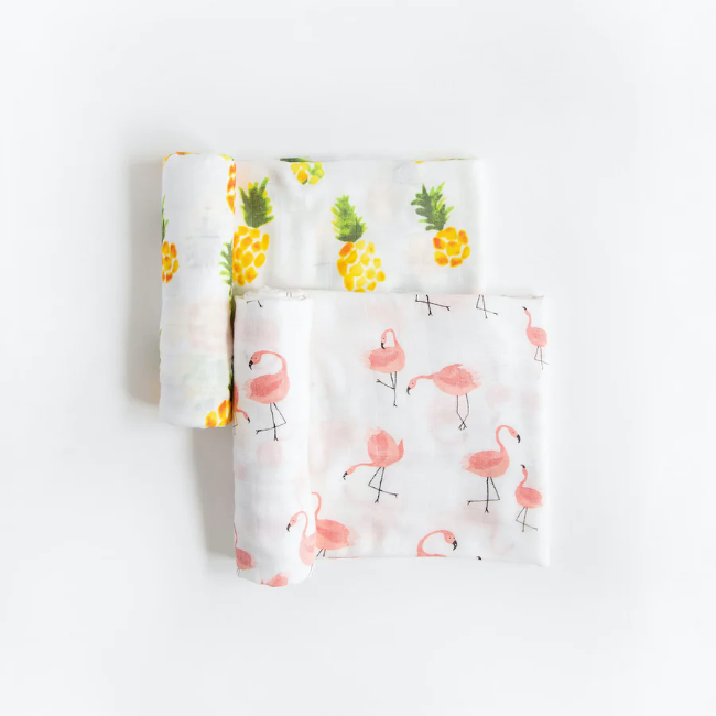 Little Unicorn Deluxe Muslin Swaddle Blanket Set - Pink Ladies