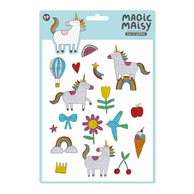 magic maisy glitter patch iron on stickers