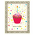 yellow bird paper greetings - cupcake wish birthday card