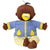 Manhattan Toy Baby Stella Brown Doll with Black Hair - Blue Pear Sweater