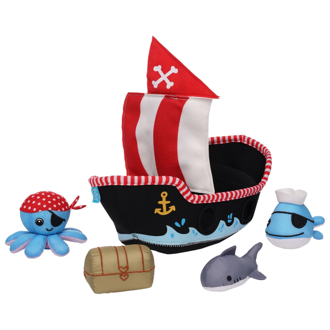Manhattan Toy Pirate Ship Floating Fill n Spill Bath Toy