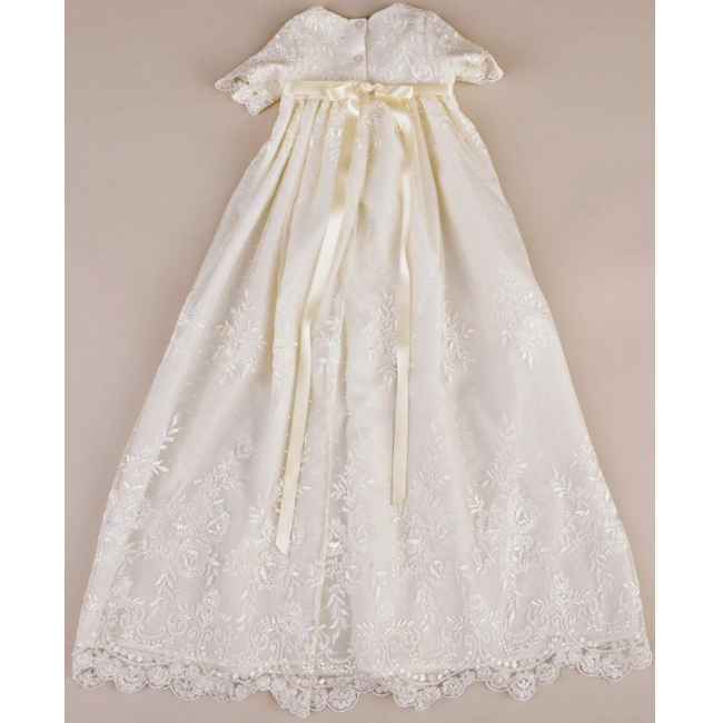 little things mean a lot memory ivory christening gown with shawl