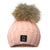 miminoo coral angora classic hat with removable vegan pom