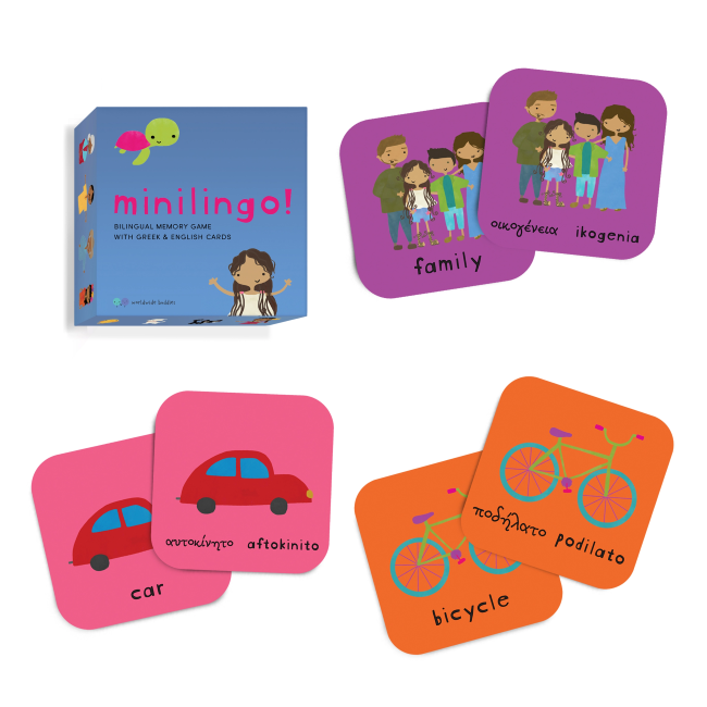 minilingo; card game - greek/english