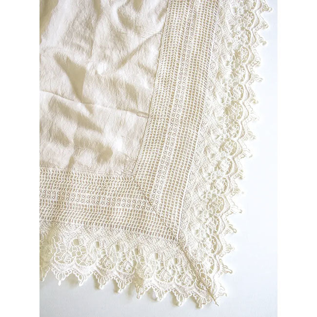 miss rose sister violet heirloom baby swaddle - ivory
