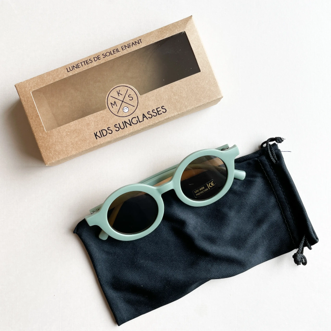 miss mini by miminoo sustainable kids sunglasses UV 400 - sage