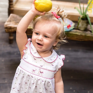 pineapple sunshine alexa the alpaca smocked dress