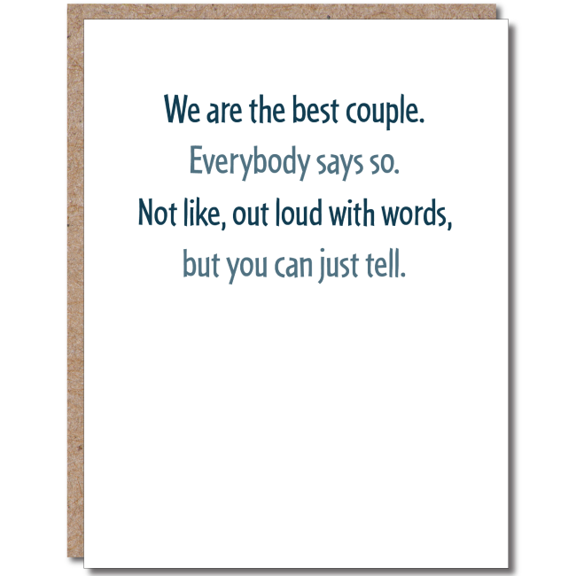 modern wit - anniversary card - best couple