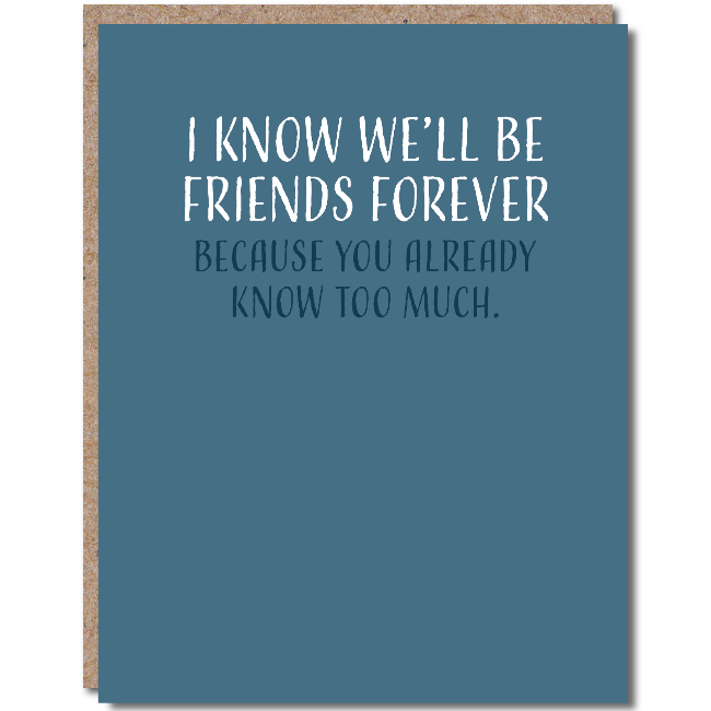 modern wit - funny birthday card - best friends