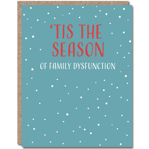 modern wit - funny holiday card - family dysfunction