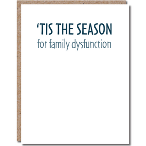 modern wit - funny holiday card - family dysfunction