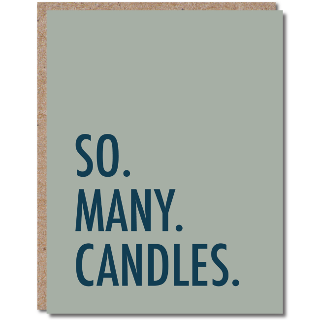 modern wit - funny birthday card - happy birthday card candles