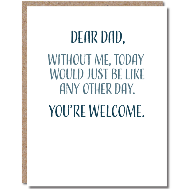 modern wit - father's day card - dad