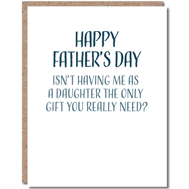 modern wit - father's day card - daughter