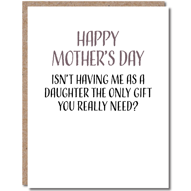 modern wit - mother's day card - daughter