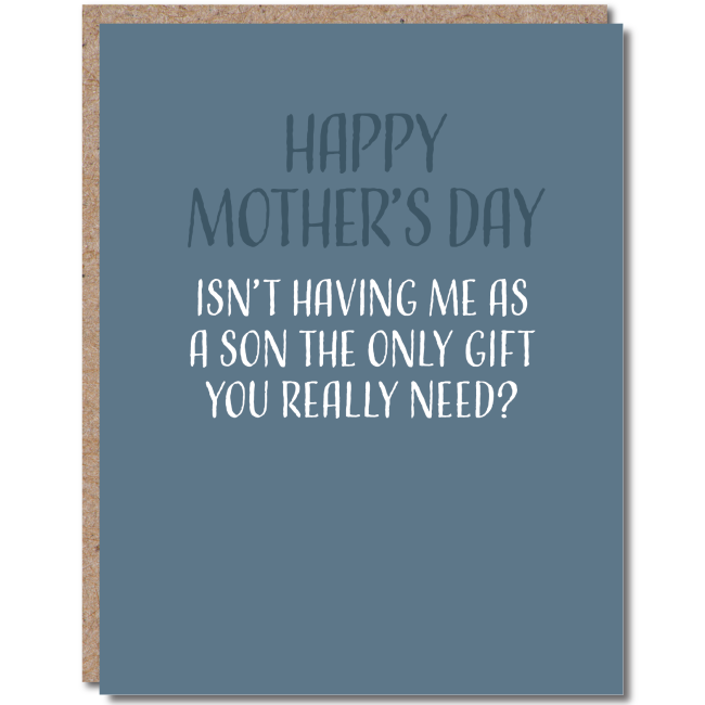 modern wit - mother's day card - son