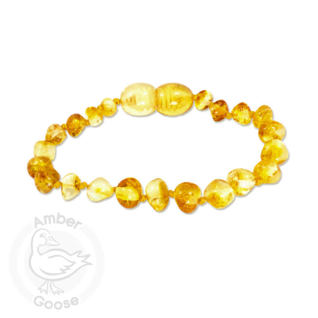 momma goose limone amber baby bracelet 5.5"