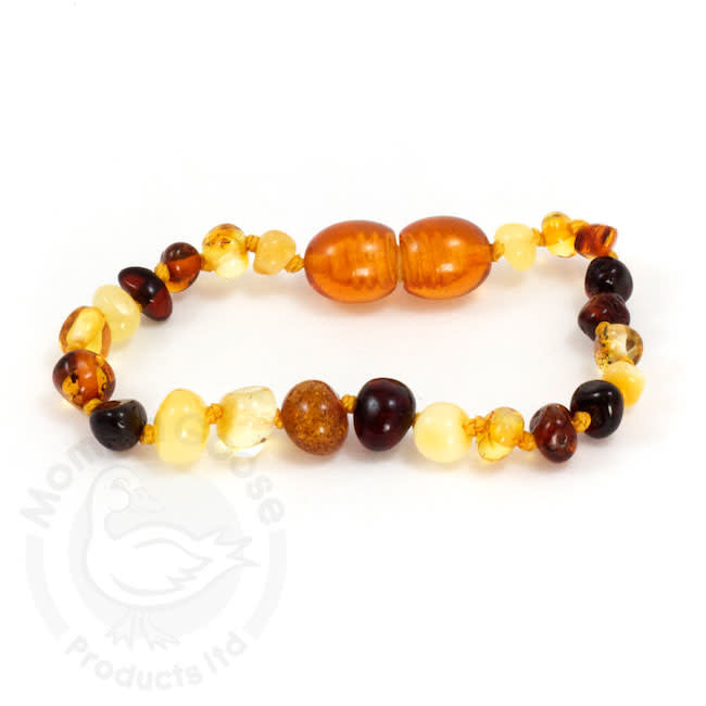 momma goose multi amber baby bracelet 5.5"