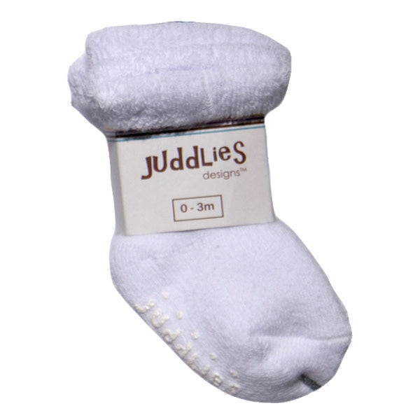 juddlies newborn socks 2pk white