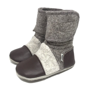 nooks design felted wool booties - coco