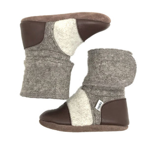 nooks design felted wool booties - coco