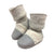 nooks design felted wool booties - embroidered narwhal