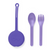 omielife fork spoon + pod 3 piece set V2 - purple lilac