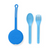 omielife fork spoon + pod 3 piece set V2 - capri blue