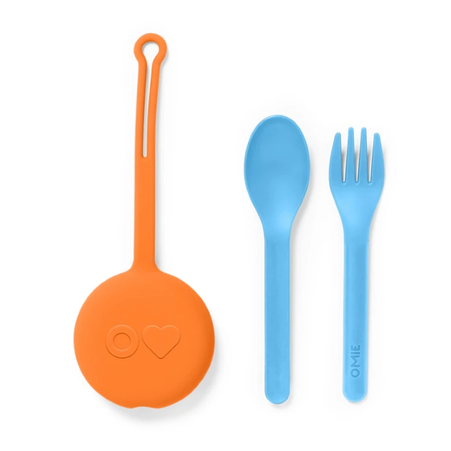 omielife fork spoon + pod 3 piece set V2 - sunrise