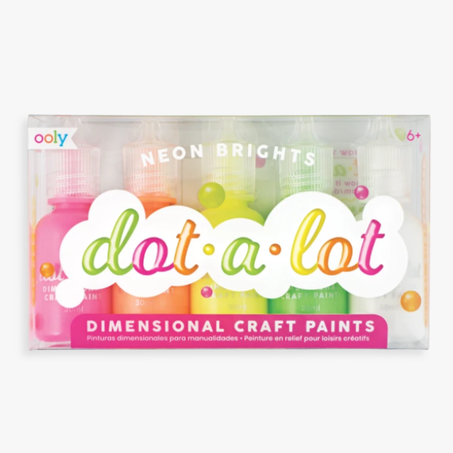 ooly dot a lot dimensional neon craft paint