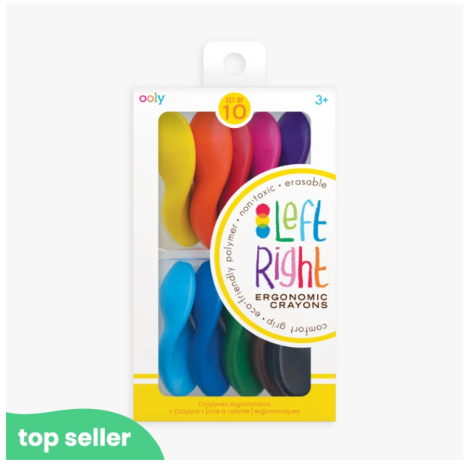 ooly left right crayons - set of 10