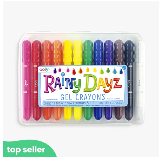 ooly rainy dayz gel crayons - set of 12