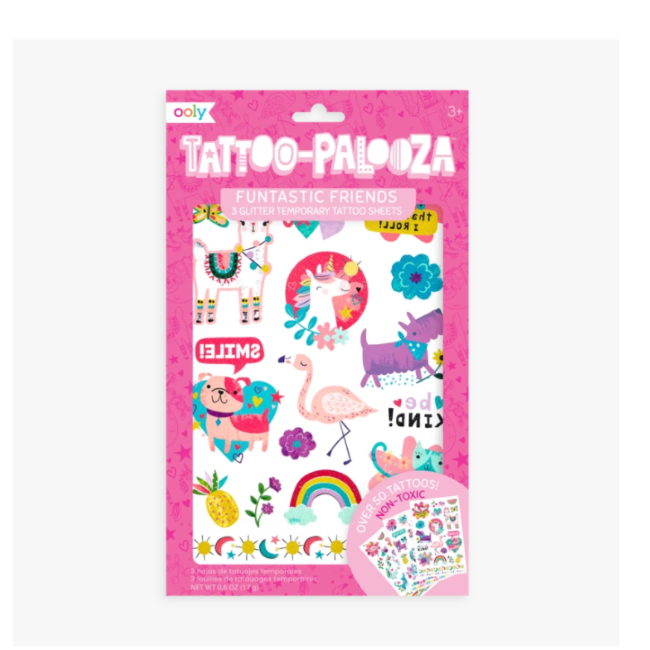 ooly tattoo palooza temporary tattoo - funtastic friends