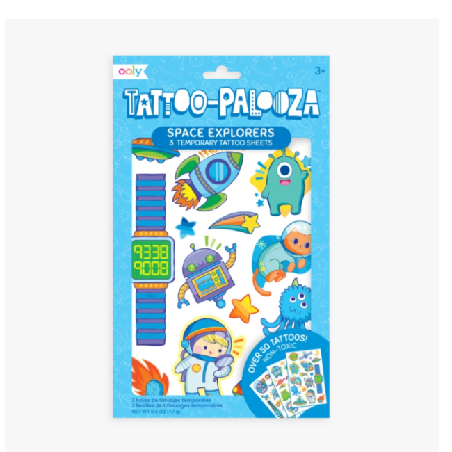 ooly tattoo palooza temporary tattoo - space explorer