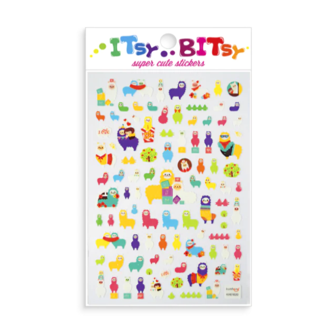 ooly itsy bitsy stickers - alpaca pals