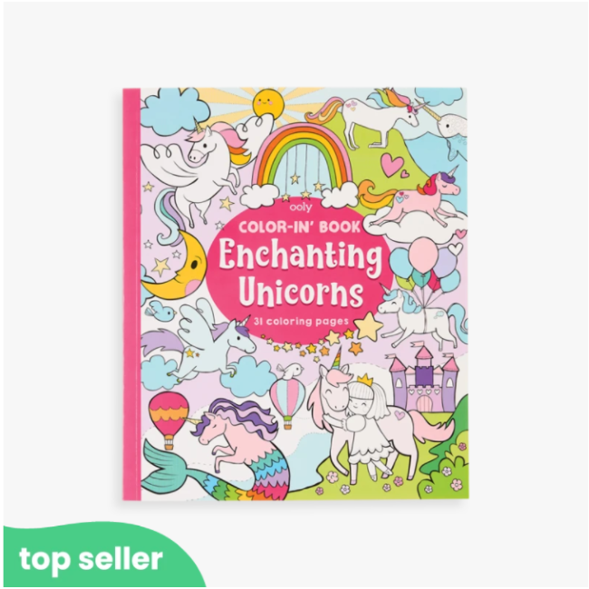 ooly color-in' book - enchanting unicorns