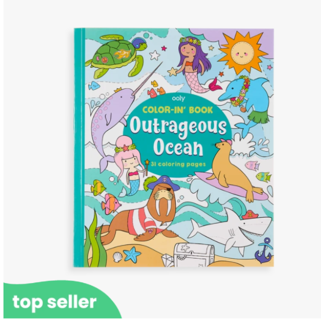 ooly color-in' book - outrageous ocean